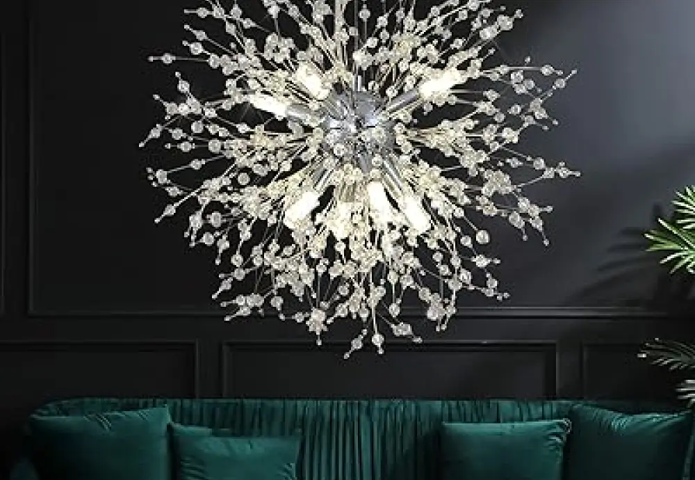 round crystal chandelier