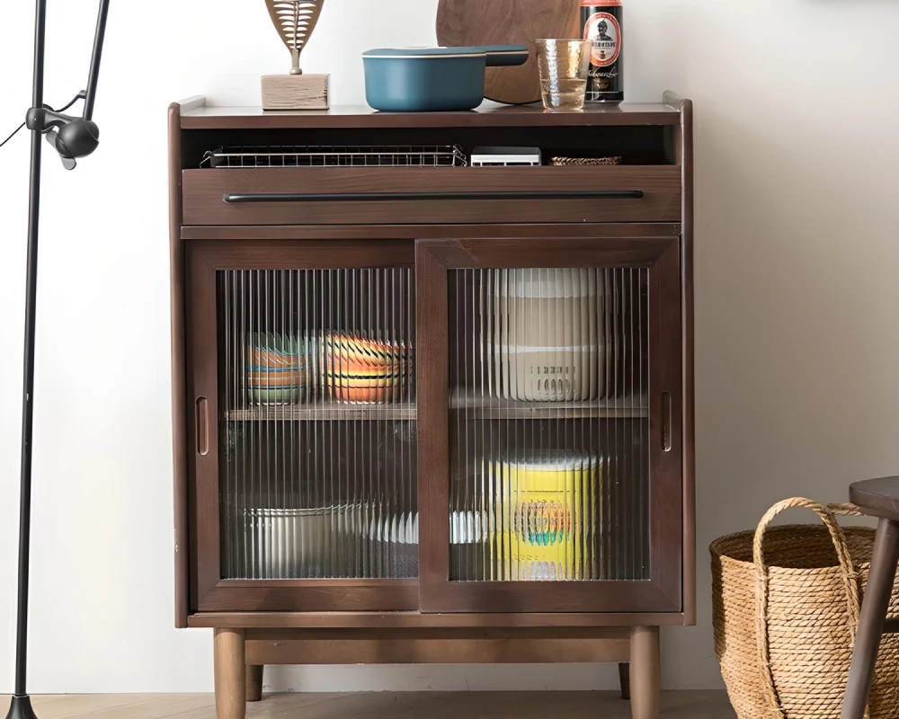 glass front buffet sideboard